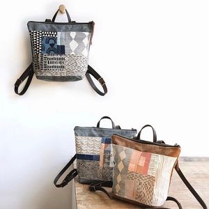 Bookhou Small Patchwork Zipper Backpack